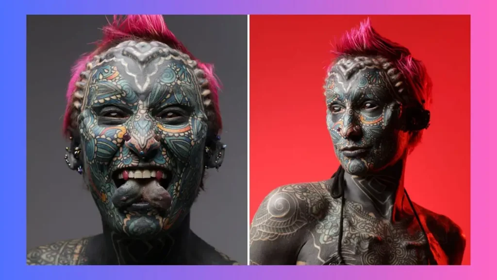 सर्वाधिक ट्याटु खोपाएकी महिला