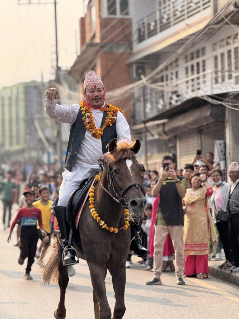ललितपुरमा एक्लो घोडा दौडाएर घोडे जात्रा मनाइयो